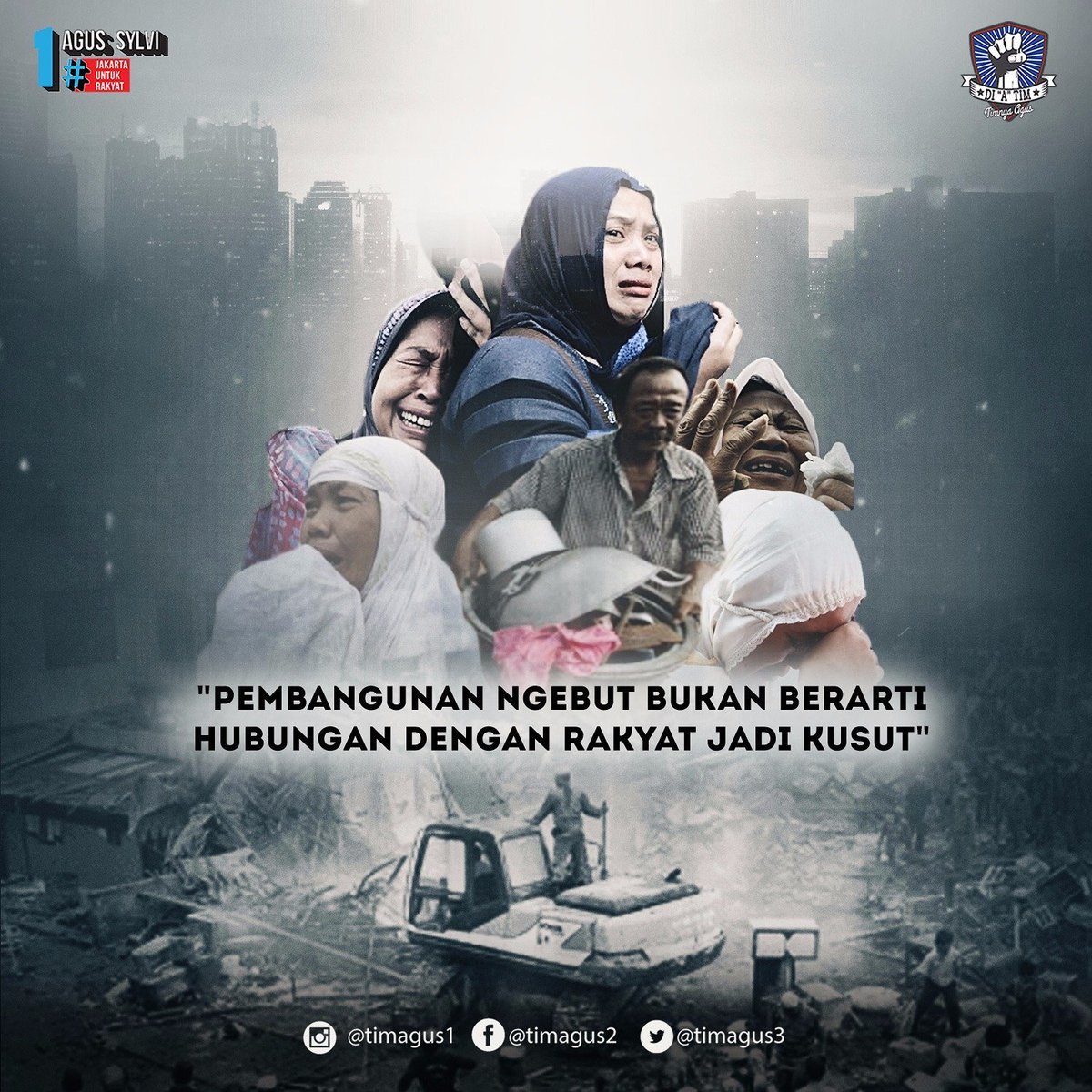 timagus3's tweet photo. Pembangunan ngebut bukan berarti hubungan dengan rakyat jadi kusut.
@AgusYudhoyono 
#JakartaUntukRakyat https://t.co/cj1TLXJ6rM