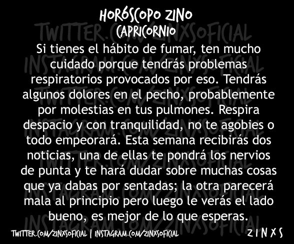 zinos__'s tweet photo. #PonteEnCu4tro 
#HoróscopoZino #Capricornio
Parte I, II, III &amp; IV. https://t.co/onMgbIBKLk