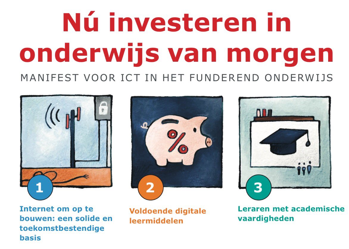 Overheid: Zorg dat scholen in ICT kunnen investeren. Verlaag het btw-­tarief op digitale middelen van 21% naar 6%.
poraad.nl/file/7921/down…
