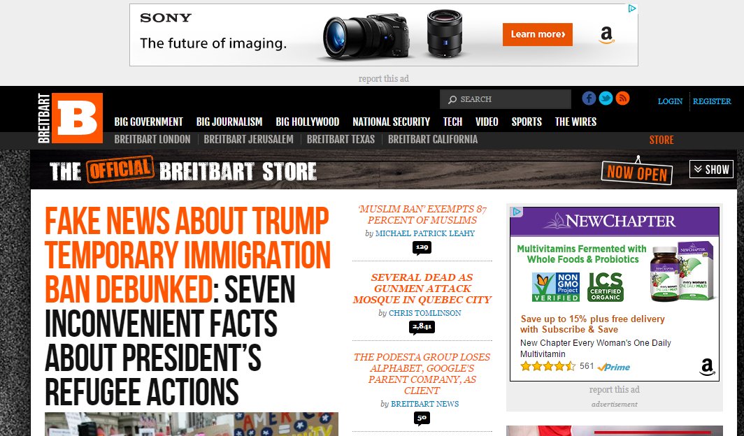 ericjohnolson's tweet photo. @amazon, please stop helping this racist and sexist site with your advertising dollars. #LooseBannon #ShutUpBannon #WallofUs @slpng_giants https://t.co/L1cWJwubtJ