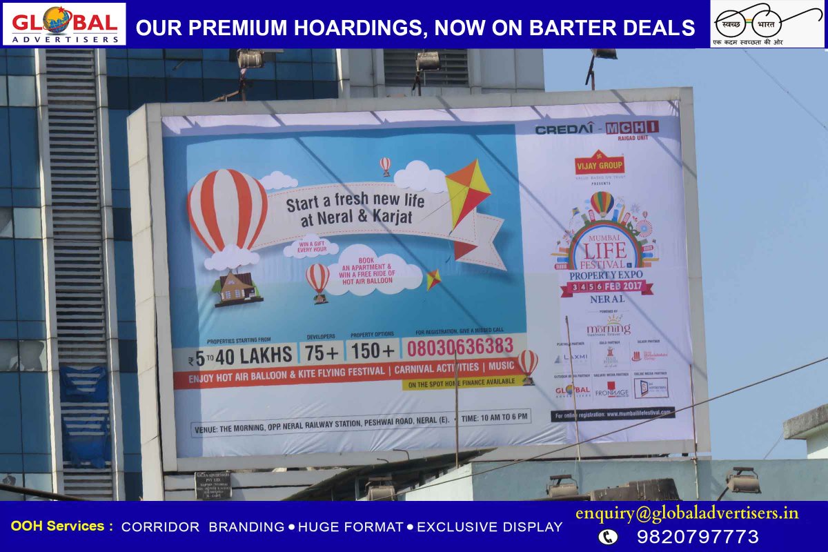 GlobalAdvtOOH's tweet image. Global Advertisers Executes Outdoor Campaign For MCHI CREDAI 

#OOHCampaign #PropertyPromotion #LifeFestivalAdvertising