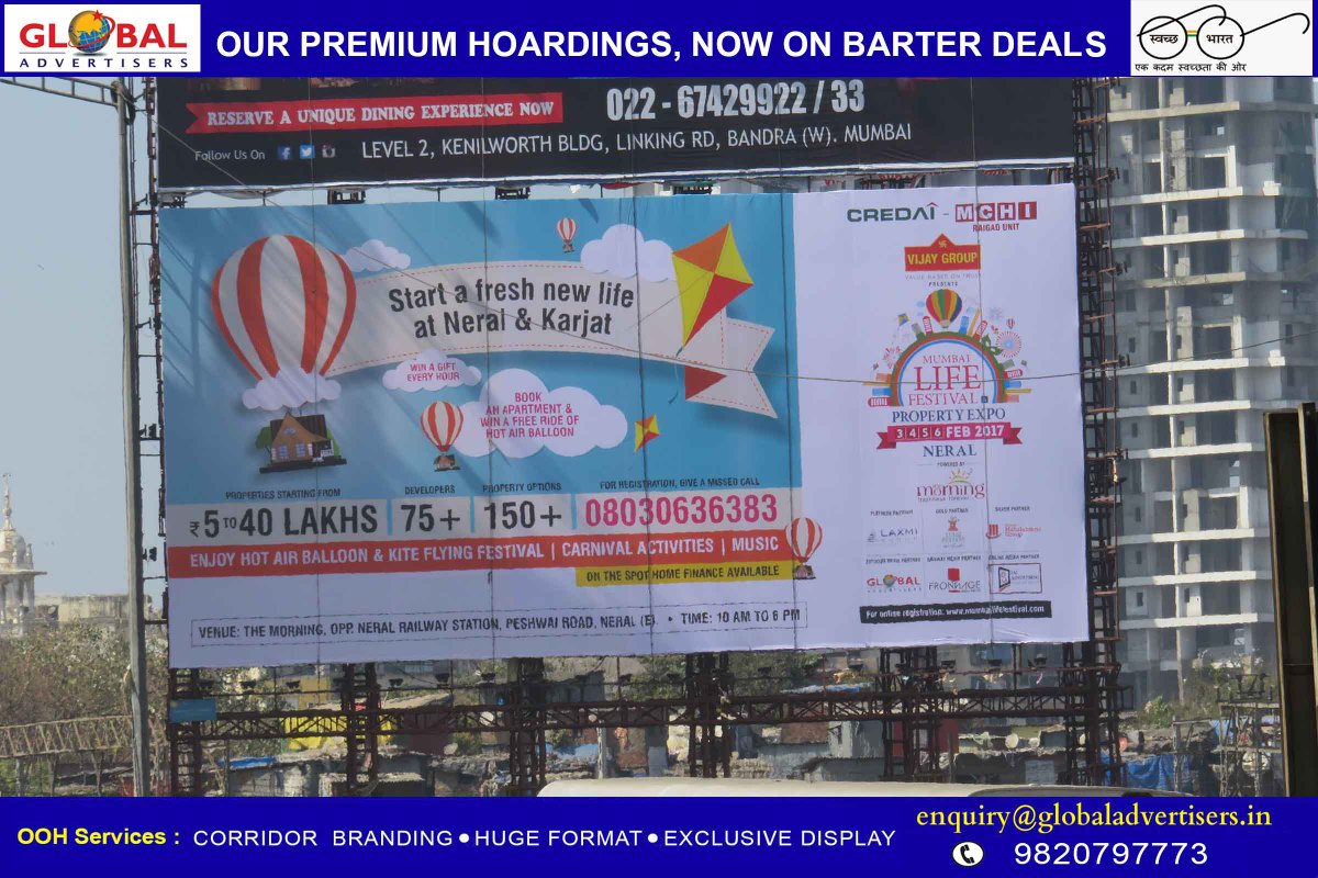 GlobalAdvtOOH's tweet image. Global Advertisers Executes Outdoor Campaign For MCHI CREDAI 

#OOHCampaign #PropertyPromotion #LifeFestivalAdvertising