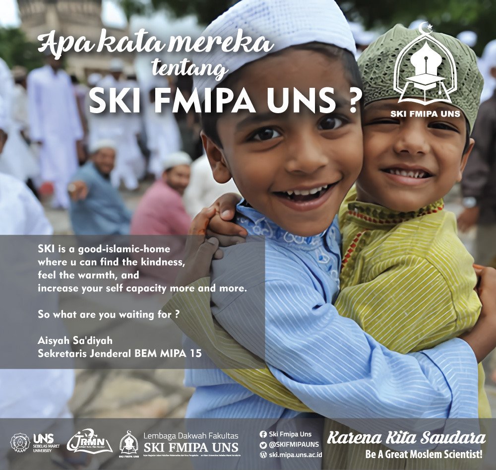 🚨H-0⃣7⃣ Penutupan OPREC🚨
📽 Apa kata mereka tentang SKI?
➖
(Aisyah Sa'diyah, Sekretaris Jenderal BEM FMIPA 2015)

👉🏻 bit.ly/CaraDaftarSKIF…