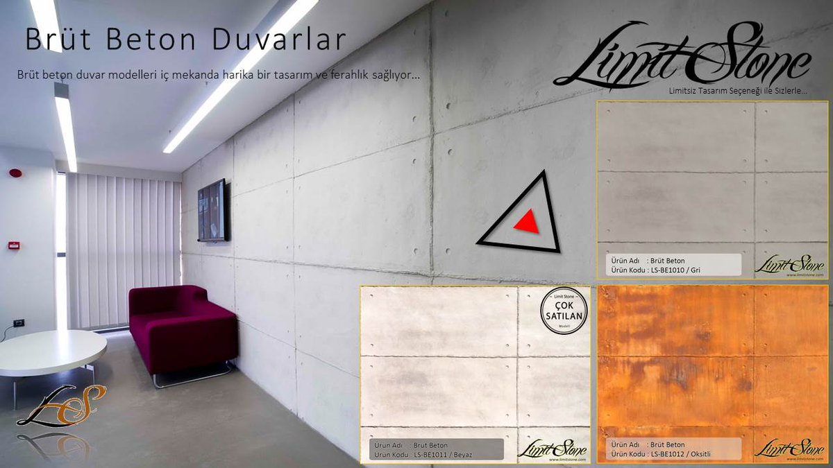 LimitStone's tweet image. En kaliteli, en uygun fiyatlarla Beton Desenli Fiber Duvar Paneli üretiminde #Bizburdayız ! @LimitStone Kataloğu: limitstone.com