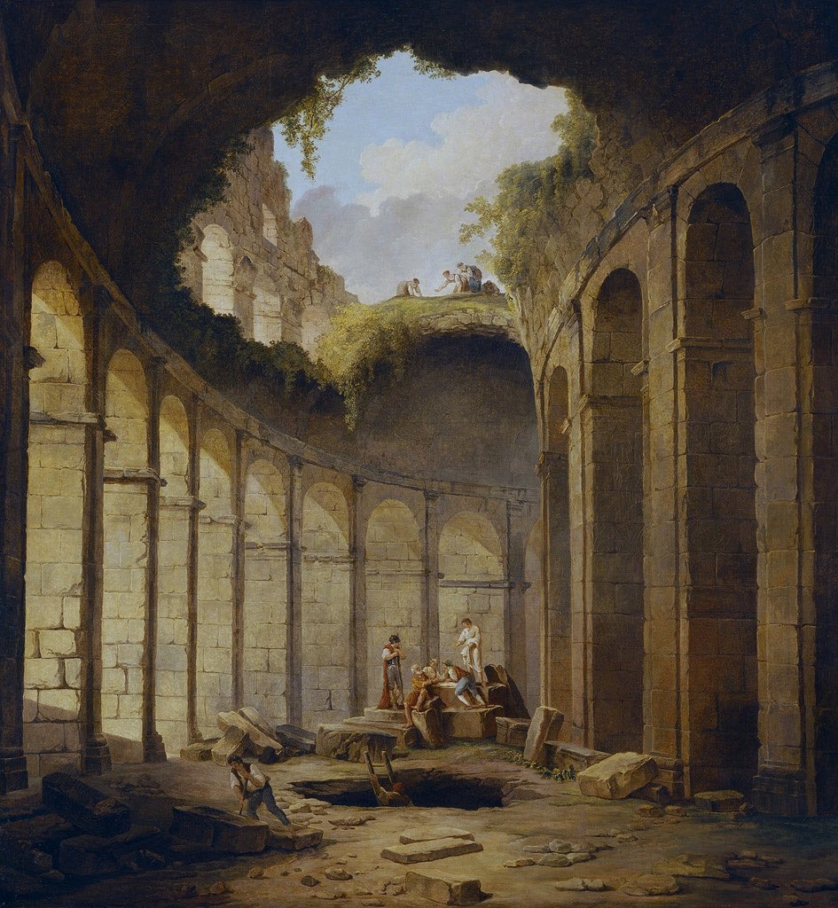 Hubert Robert ユベール・ロベール 《ローマのコロッセオ》1780-1790年
