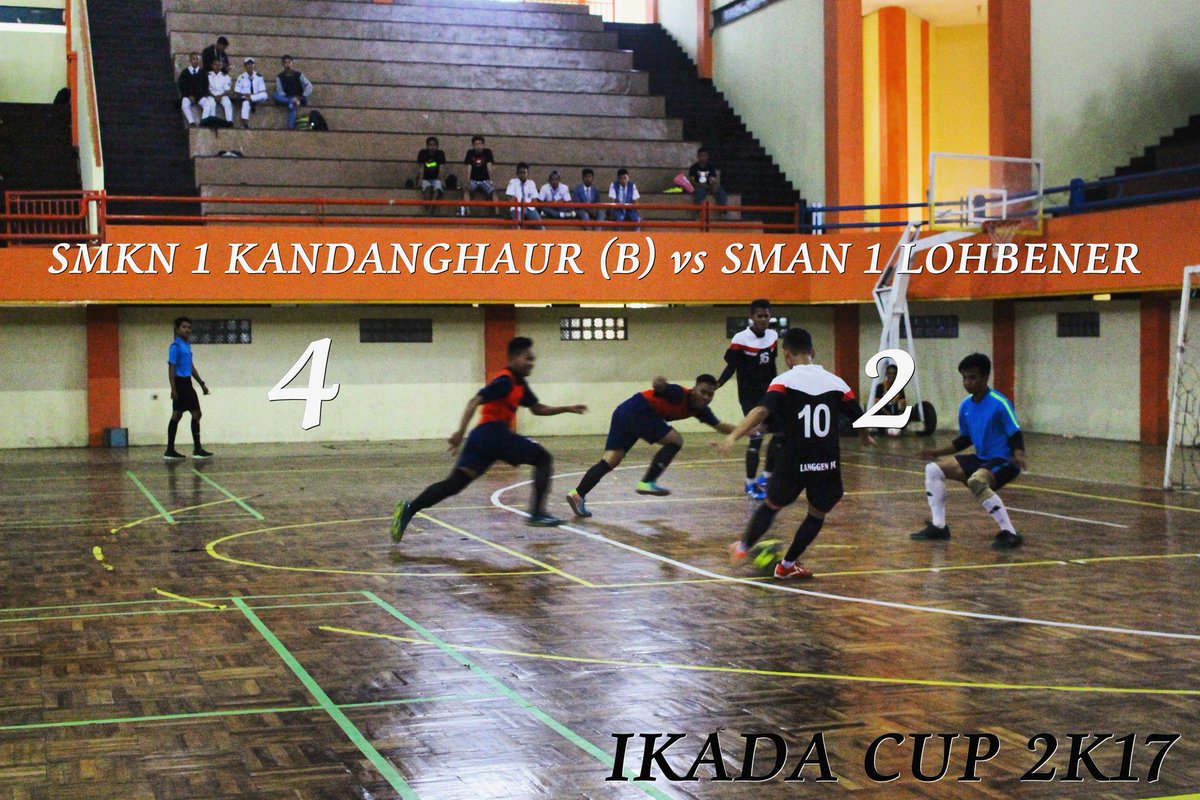 Ikada Cup 2K17 
SMKN 1 KANDANGHAUR (B) vs SMAN 1 LOHBENER
Skor 4-2
Selamat kepada SMKN 1 KANDANGHAUR (B) sebagai pemenang
#ikadacup2k17
