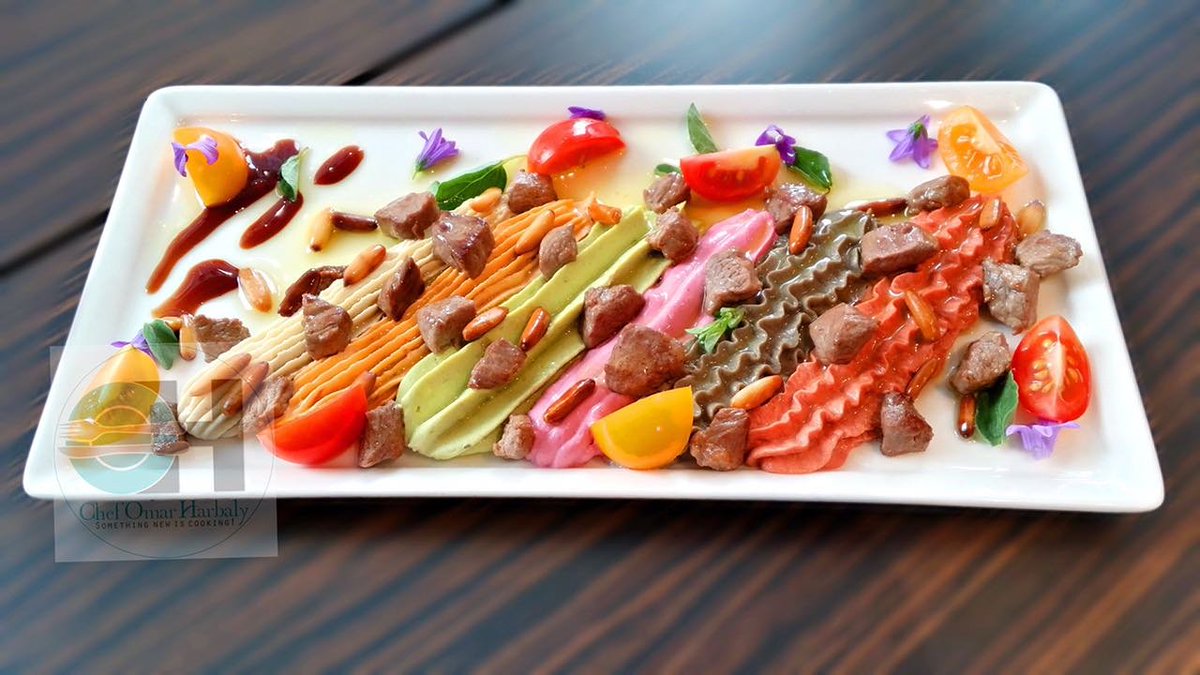 chefomarharbaly's tweet photo. Hummus in colour! Different flavours to tantalise your tastebuds for lunch/supper #chef💯 #hummus #food #dubaimenu #dubailunch #dubaidinner https://t.co/MjiFD589bX