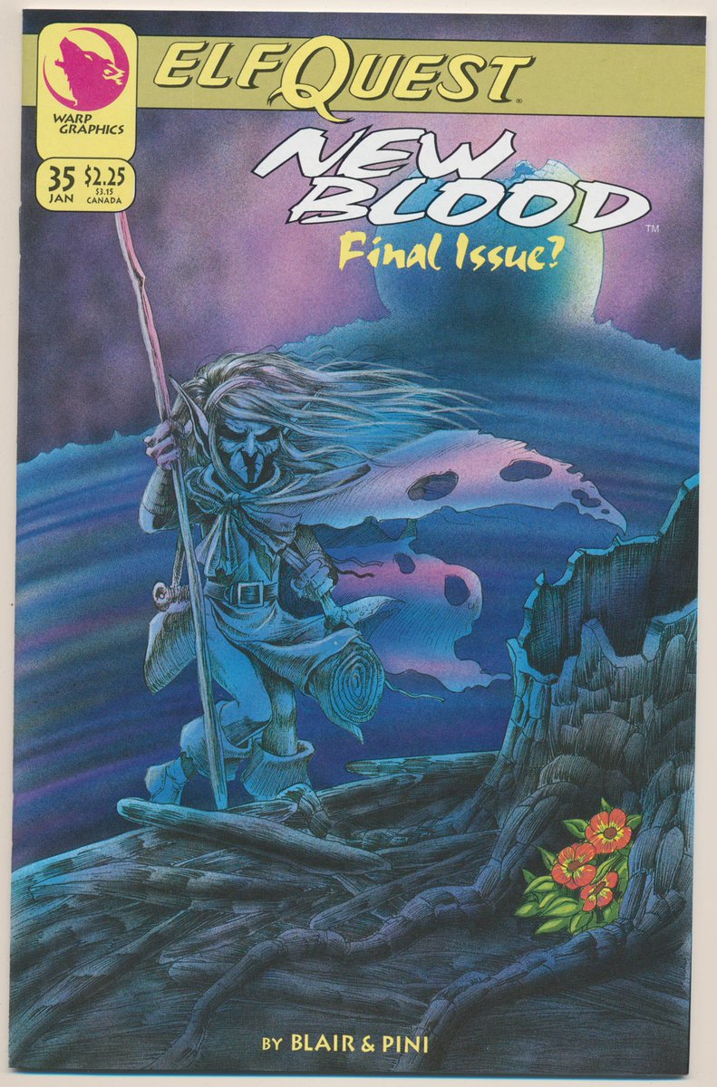 BilderUndWorte's tweet photo. #ElfQuest: New Blood #35 #WaRPGraphics Jan 1996 "Blood's End Part 3" #CoverArt by Barry Blair https://t.co/Y4u2YvYLKO https://t.co/AaGC5rxh65