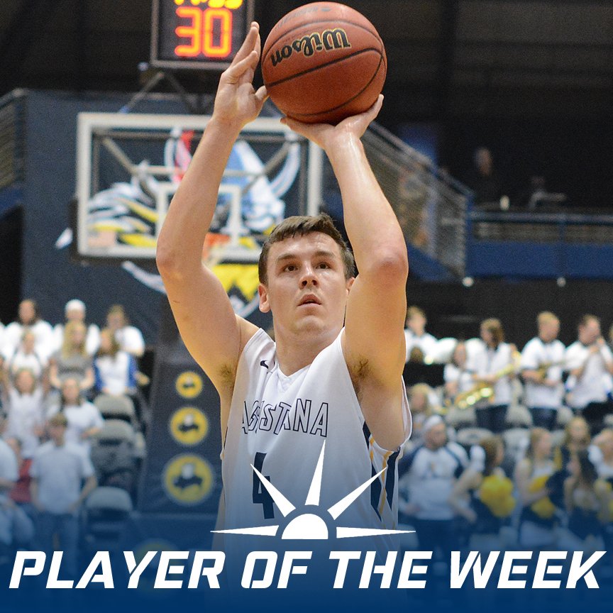 GoAugie's tweet photo. JUST IN: @AugieMensBball forward Mike Busack named @NorthernSunConf South Division Player of the Week after big weekend at home #nsicmbb https://t.co/v6sblKmnAa