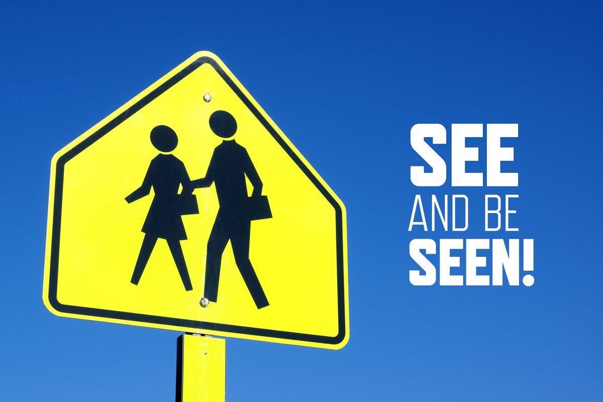 TNHSO's tweet image. Always make eye contact with pedestrians. Whether you're driving, walking, or cycling, remember to see and be seen! #EveryoneIsAPedestrian