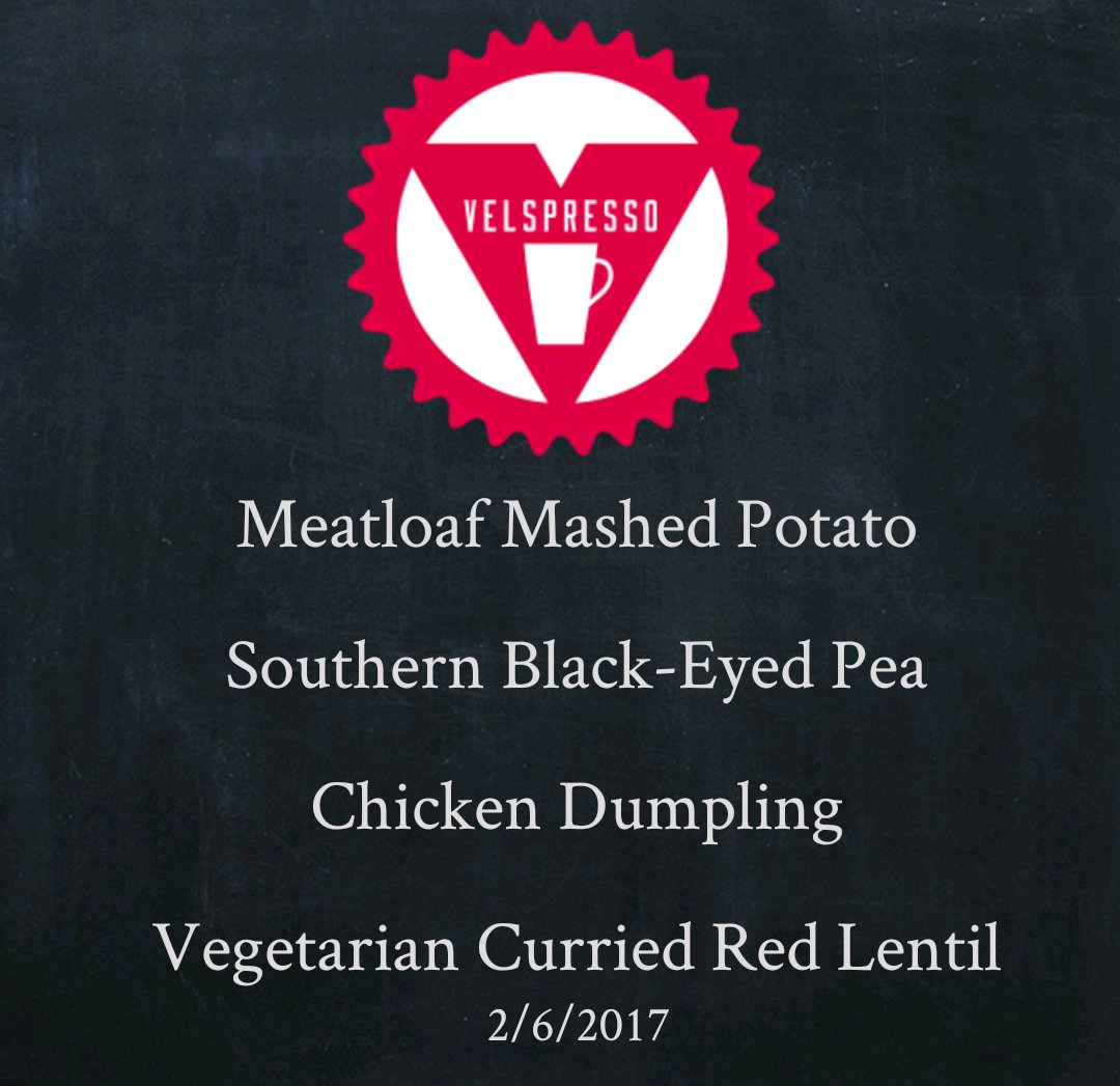 Post #SuperBowl party Mondays are the worst! Recharge yourself #MKE @ #VelspressoCafeMKE! Our lunchtime features these delish #soups: