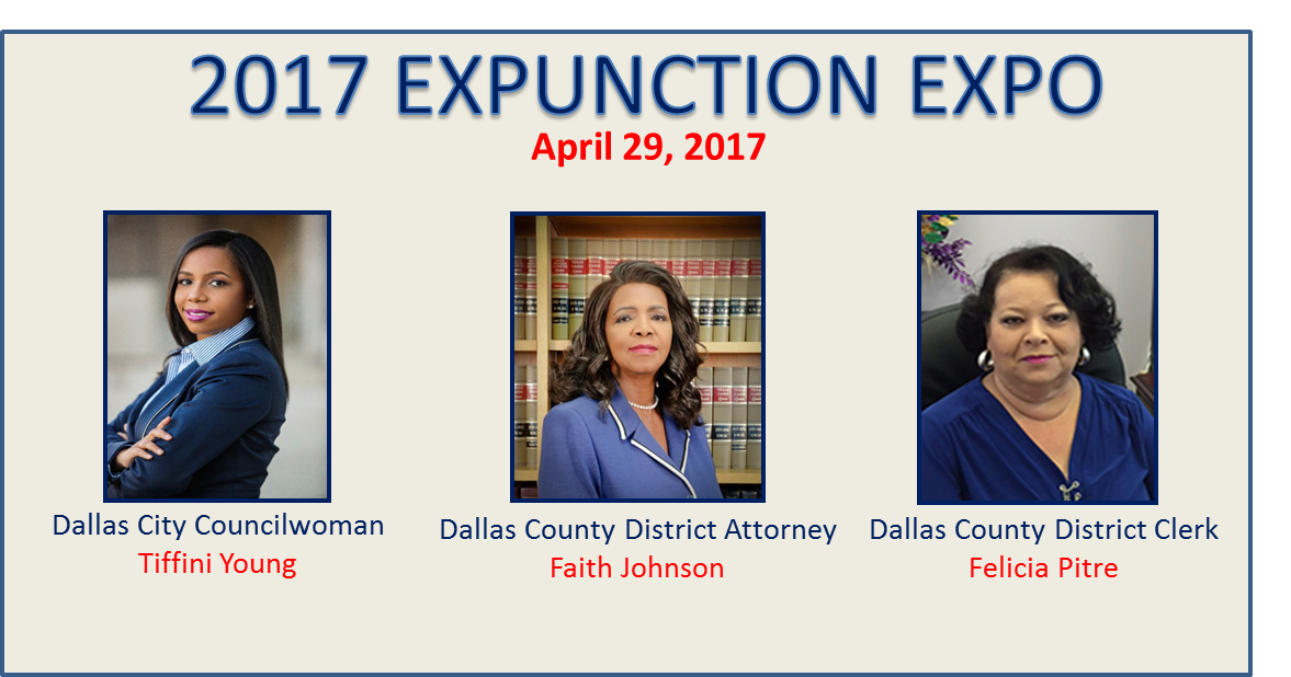 Dallas DA (@dallascountydao) on Twitter photo We're so happy to join <a href="/tiffinniyoung/">Tiffinni A. Young</a> and District Clerk Felicia Pitre for the 2017 Expunction Expo! Mark your calendars for April 29th! We're so happy to join <a href="/tiffinniyoung/">Tiffinni A. Young</a> and District Clerk Felicia Pitre for the 2017 Expunction Expo! Mark your calendars for April 29th!