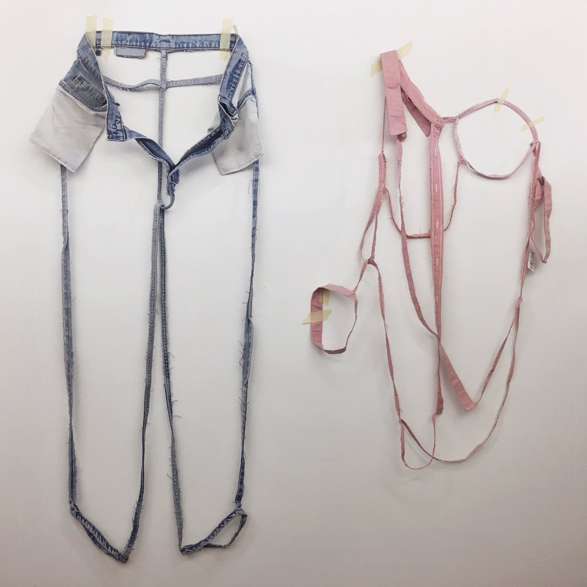 TextileArtsCent's tweet photo. #Excavating garment bones.. ⛏️👖 Work by #AIRcycle8 resident, #IsabellaAmstrup. https://t.co/A1pavoESOl #TACresidency #textiles #textilearts https://t.co/qk2vtfg8yc