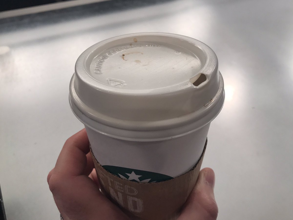 KrisAndersonTV's tweet photo. And in other news this morning @Starbucks has new shiny lids with an angled drinking slot. #MorningObservation #GoPats #Starbucks https://t.co/fOBdLJaL1Y