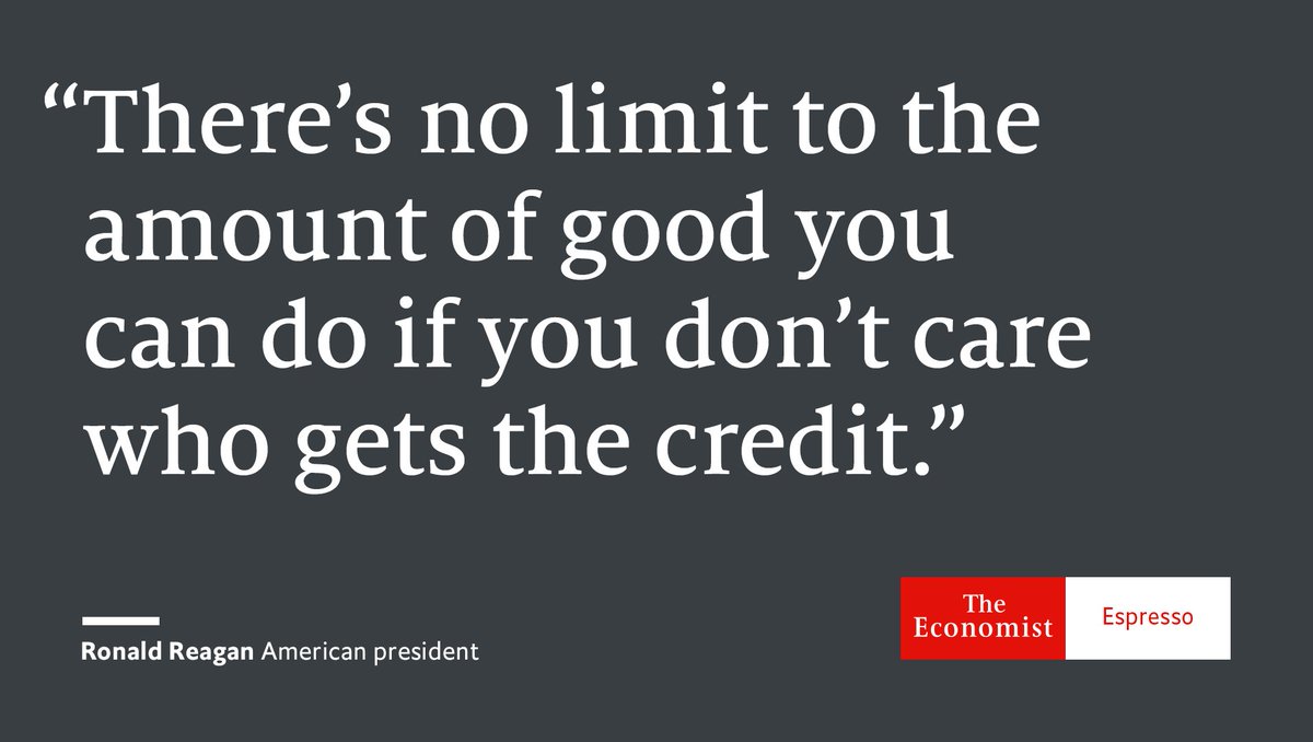 Our quote of the day is from Ronald Reagan, the 40th American president