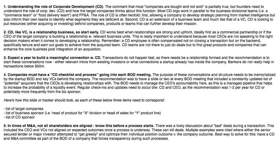 Dave Ambrose They Shared A 5 Point Rulebook To Make M A Successful For An Early Stage Company And All Shareholders Involved Dave Ambrose They Shared A 5 Point Rulebook To Make M A Successful For An Early Stage Company And All Shareholders Involved