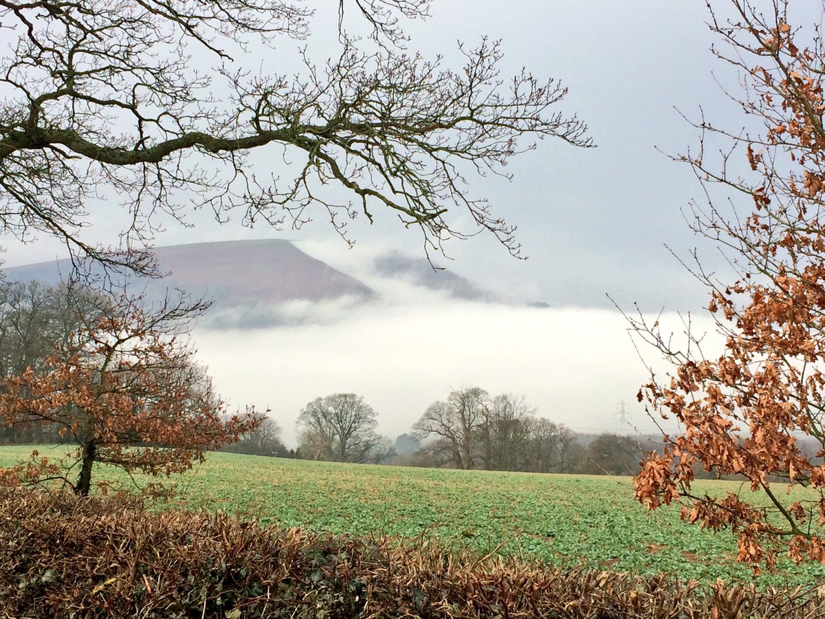 Looks like the local dragon had a busy night ☺ Thick #dragonsbreath over #Abergavenny today #blackmountains #breconbeacons #wales #dragons