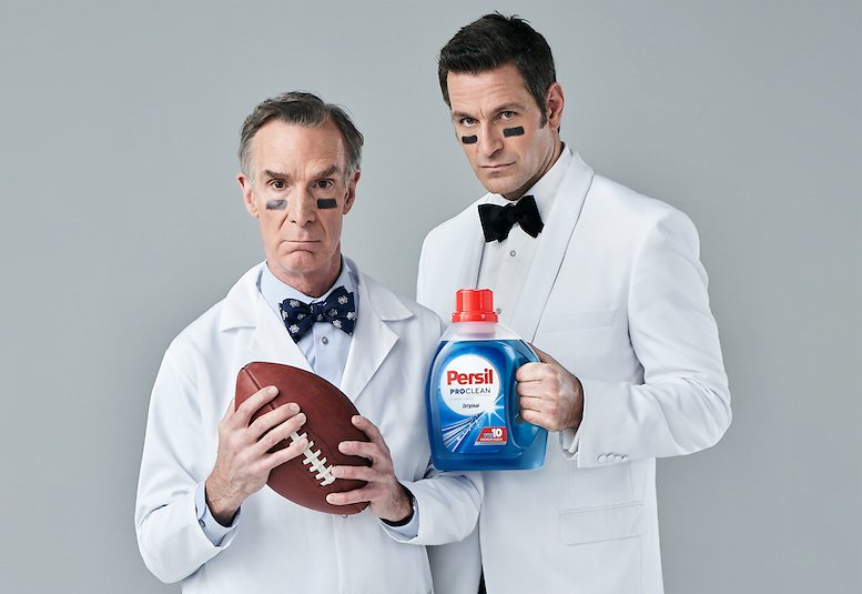 Henkel's tweet photo. .@PersilProClean unveiled its Super Bowl® commercial with Bill Nye and Peter Hermann!🏈 #ScienceOfClean https://t.co/va4yiKFV6b https://t.co/osyicpB7wJ