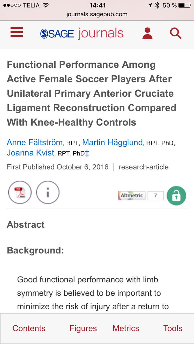 MHgglund's tweet photo. Similar function (balance, hop tests) b/n ACLR & uninvolved limb + vs knee-healthy soccer controls @AJSM_SportsMed https://t.co/8SC3tBpl1J https://t.co/bkxUt7zO6R