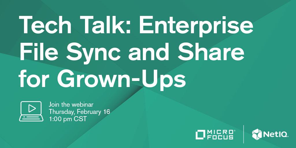 Attend next week's #TechTalk webinar to learn why both business users and IT love #Filr: bit.ly/2jUeDD7