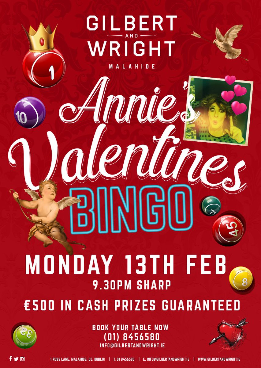 Our #valentines bingo balls with queen B <a href="/AnnieBallsBingo/">Annie Balls</a> Mon 13th Feb 🎉 guaranteed €500 in cash prizes on the night