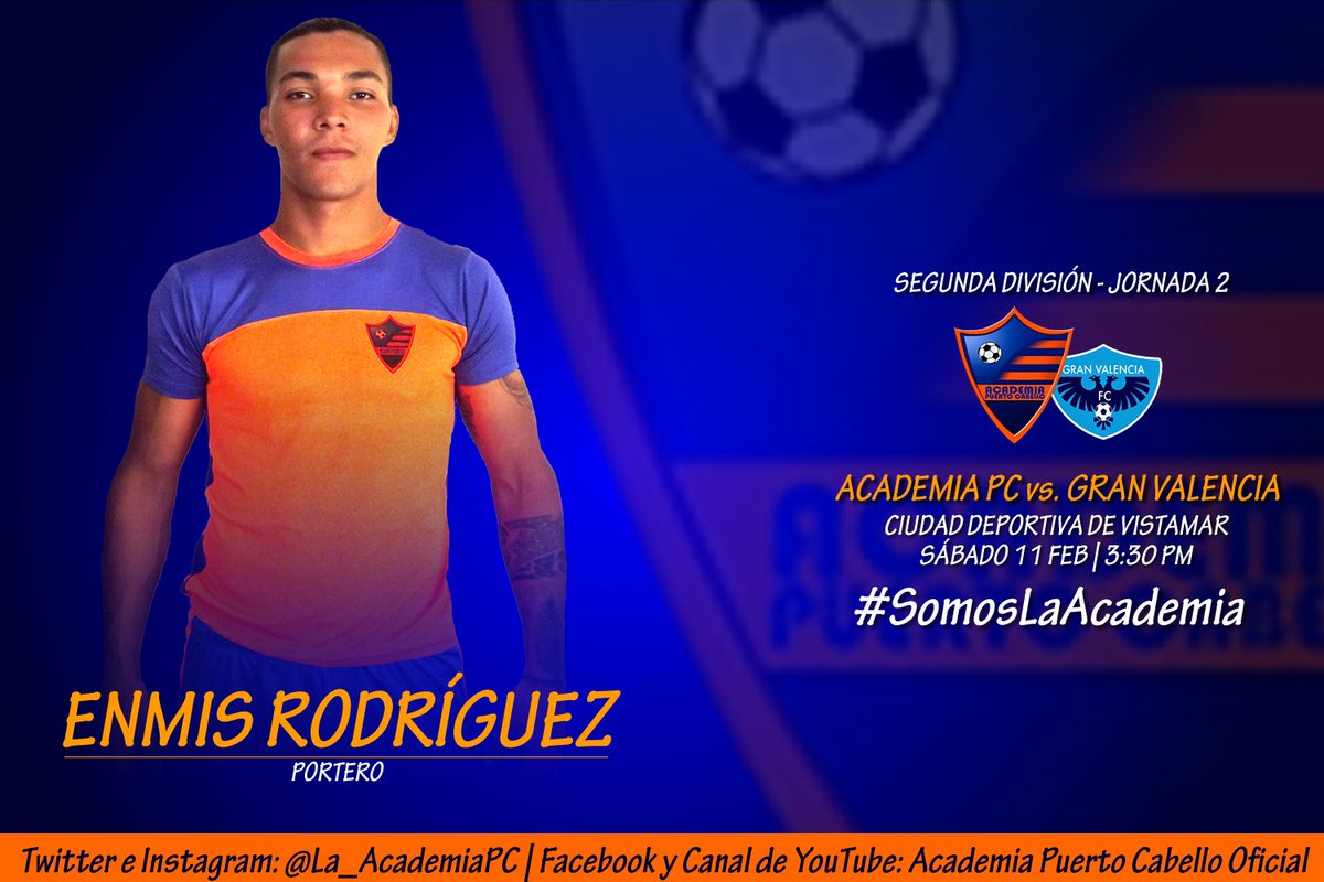 la_academiapc's tweet photo. #CopaAC2 ๐ | Este sรกbado 11 FEB comenzamos el #Apertura2017.
โก๏ธ J2: Academia PC vs. Gran Valencia
๐ฉ Ciudad Deportiva Vistamar
โ๏ธ 3:30 PM https://t.co/fvStQZcWFX