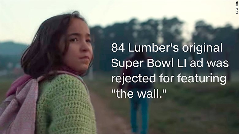 CNN's tweet photo. A rejected Super Bowl ad features a border wall... with a door in it https://t.co/7Yy5uSkUiW https://t.co/8Yp13gawNF