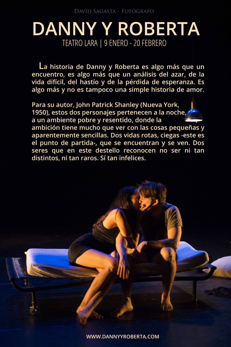 #DannyYRoberta, no puedes perdértela en el <a href="/teatrolara/">Teatro Lara</a> esta noche a las 20:15 H!
