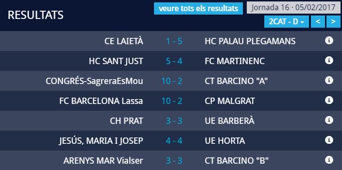 ClubHoqueiPrat's tweet photo. Resultats i Classificació #jornada16 #fecapa #2CATD #hoqueipatins #elprat https://t.co/OeGiZlFuC3