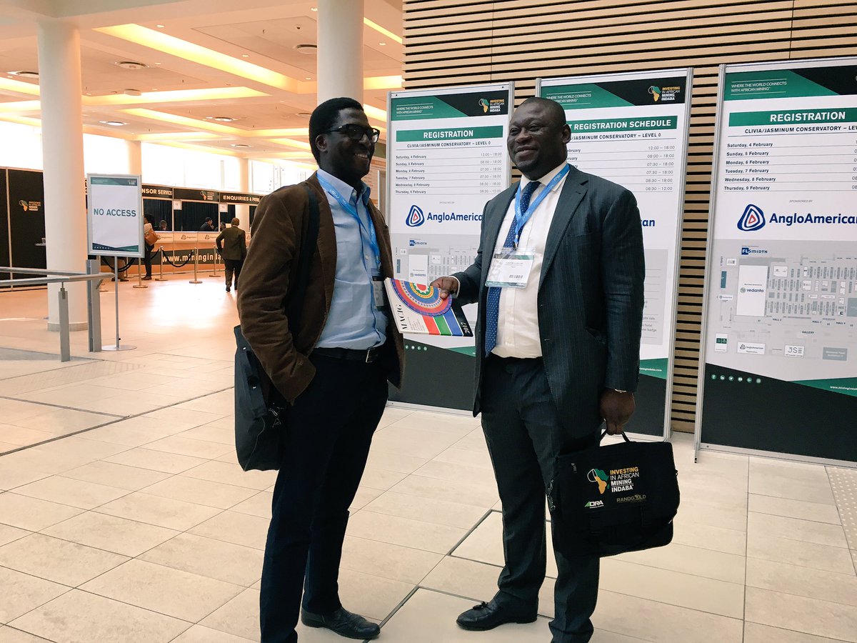 GBReports's tweet photo. Two Nigerian delegates at the #MiningIndaba sharing a moment with #MACIG2017 in hand. https://t.co/jxTSR8Hm1B