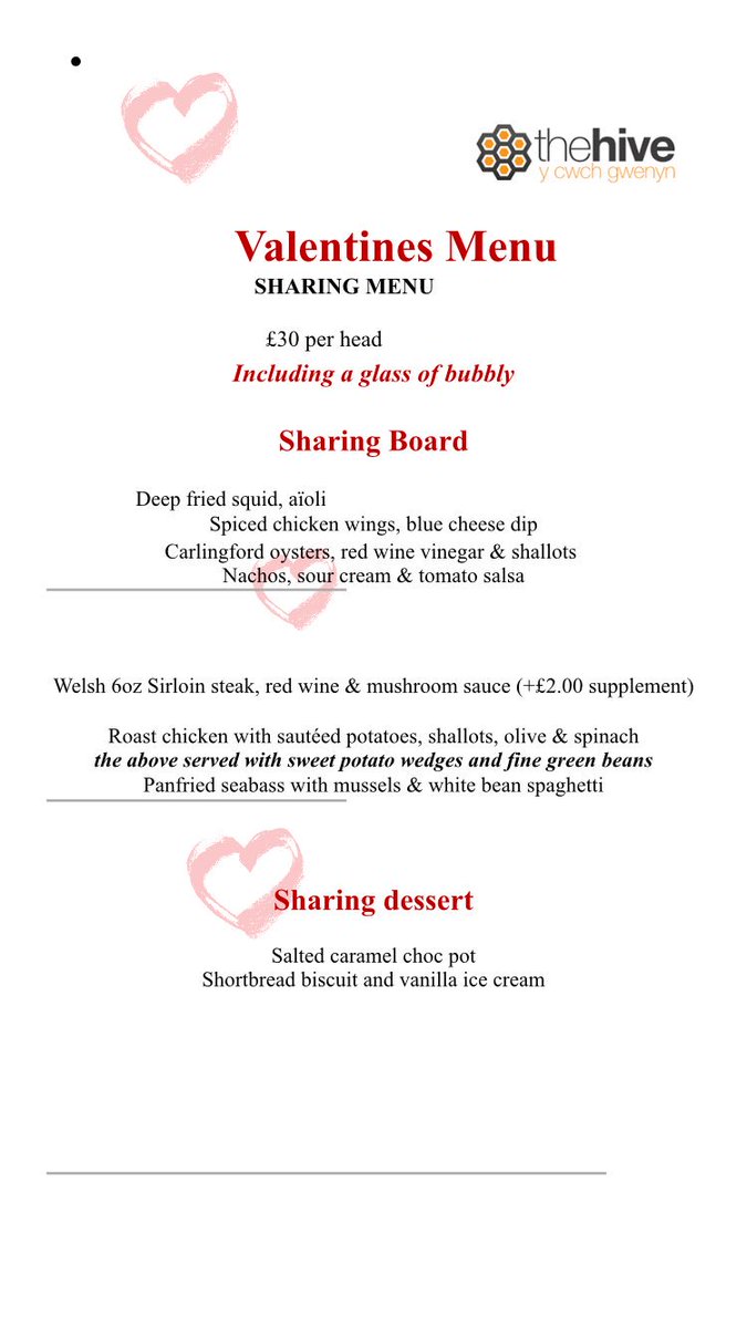 ❤️Our Valentine's Menu is here!❤️

Solo guitarist for the evening's music. 

Book a table to avoid disappointment!
