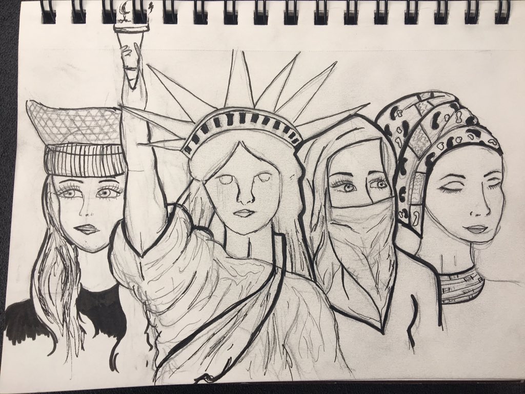 perricone's tweet photo. @BernieSanders @SenSanders My 13yo immigrant daughter's creation. #willigetsentback? https://t.co/5ezaLBM97R