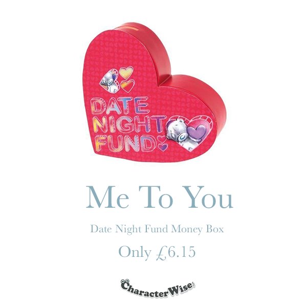 characterwiseuk's tweet photo. Save your pennies for a romantic night out with this adorable Me To You Date Night Fund Money Box 💕  https://t.co/gCIyv2aj6U

#Characterwise https://t.co/PvZBJXXaQD