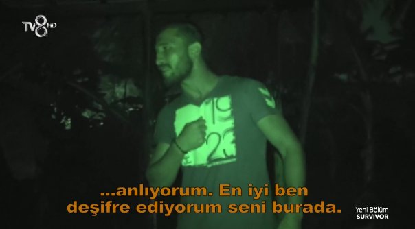 Adem :" Senin benimle derdin ne biliyor musun seni burada en iyi ben deşifre ediyorum" (Sedat'a)
#Survivor