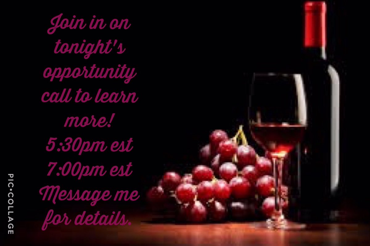 aitkenlin27's tweet photo. Want to start your own #wine biz? Join me on this evenings #opportunity call! Get in on this groundfloor #mlm https://t.co/98OHzkRWRm