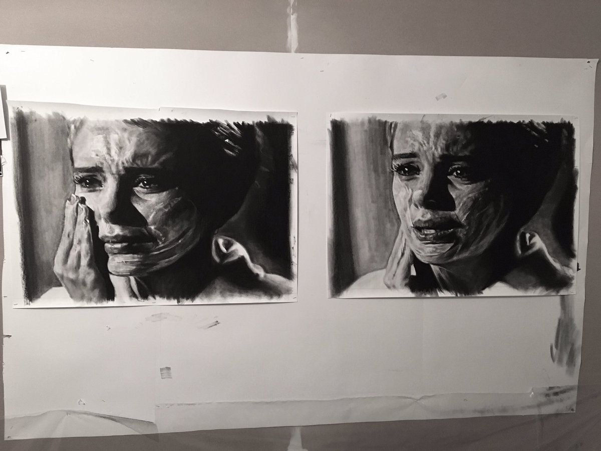ninamaefowler's tweet photo. Works in progress #charcoal #drawing #paper #filmstill #bonjourtristesse #jeanseburg #ottopreminger https://t.co/YgydH9eqNz