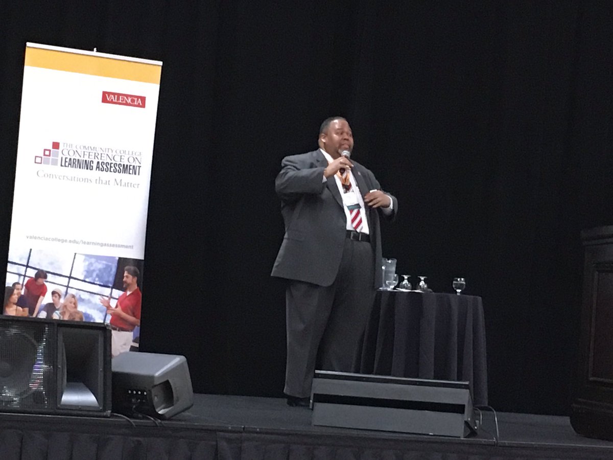 valenciacollege's tweet photo. "At LaGuardia, we teach hope." says Michael Baston from @LaGuardiaCC in keynote at Community College Conf Learning Assessment. @TellVPBaston https://t.co/lOEezqTf4s
