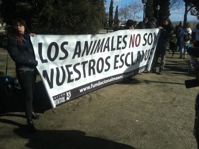 ToAnimalistas's tweet photo. Ayer estuvimos en la manifestación en contra de la utilización de perros para la caza. https://t.co/vmWnaZHzQ9