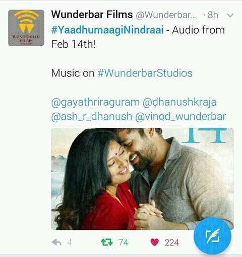 SmartBaala's tweet photo. Feb 14th #dhanush #wunderbarFilms https://t.co/xlmozkOPqz