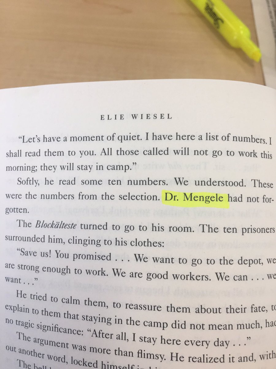 lbue2132's tweet photo. (74)I've heard of Mengele before and what he did to all the prisoners in camps and hearing about him in this story is really scary #bronke2 https://t.co/Bk5JmL3OeX