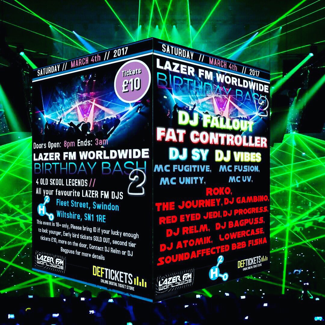 THEDJPR0GRESS's tweet photo. Tickets available from https://t.co/zsrrUhyW0f #lazerfm #birthdaybash2 https://t.co/YRPCPXkNTz