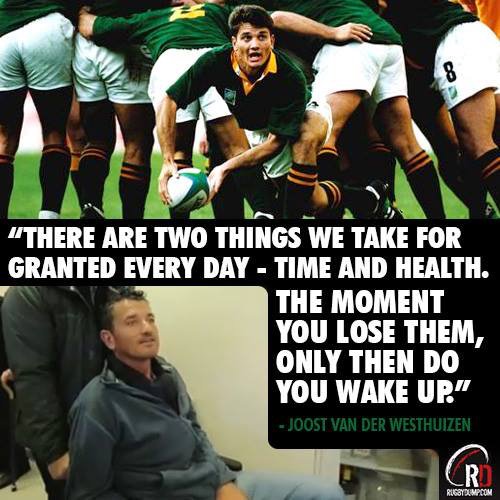 Run2Revive's tweet photo. 2 things we take for granted everyday- time &amp; health. The moment you loose them, only then do you wake up" #RIPJoost #joostvanderwesthuizen https://t.co/NN1fWk0GNL