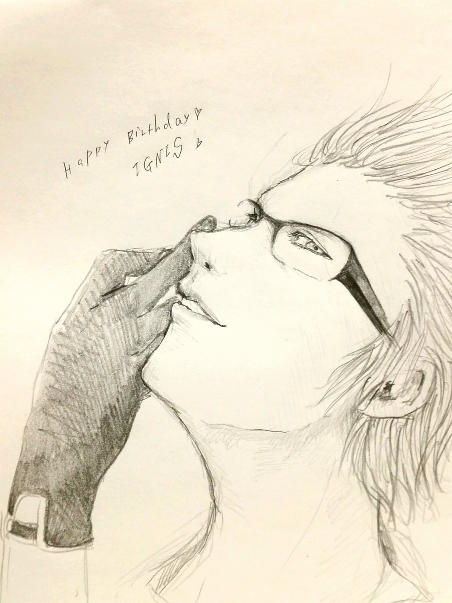 Aiko على تويتر イラストhappy Birthday アナログで 色塗り環境すぐ用意できず イグニス Ffxv Ff15 イグニス誕生日 イラスト