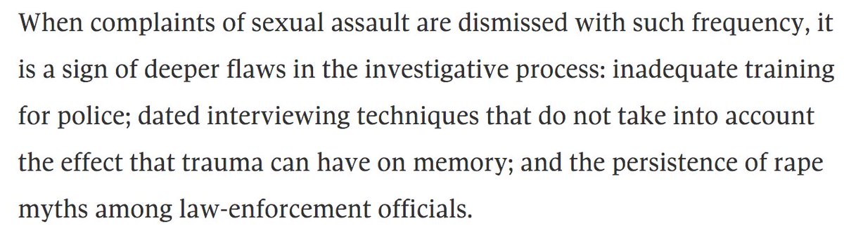 When complaints of sexual assault are dismissed frequently, it’s a sign of deeper flaws in the investigative process. #unfounded