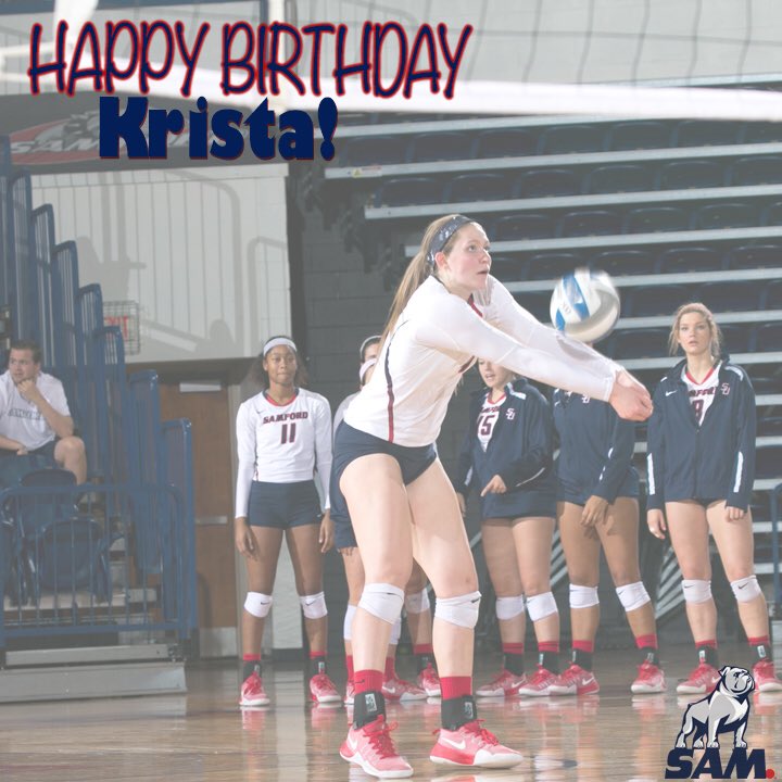 SamfordVB's tweet photo. Birthday shoutout to sophomore outside Krista Boesing! Happy Birthday @kb_suvb_4 #samfordvb https://t.co/9XsN3LKSjH