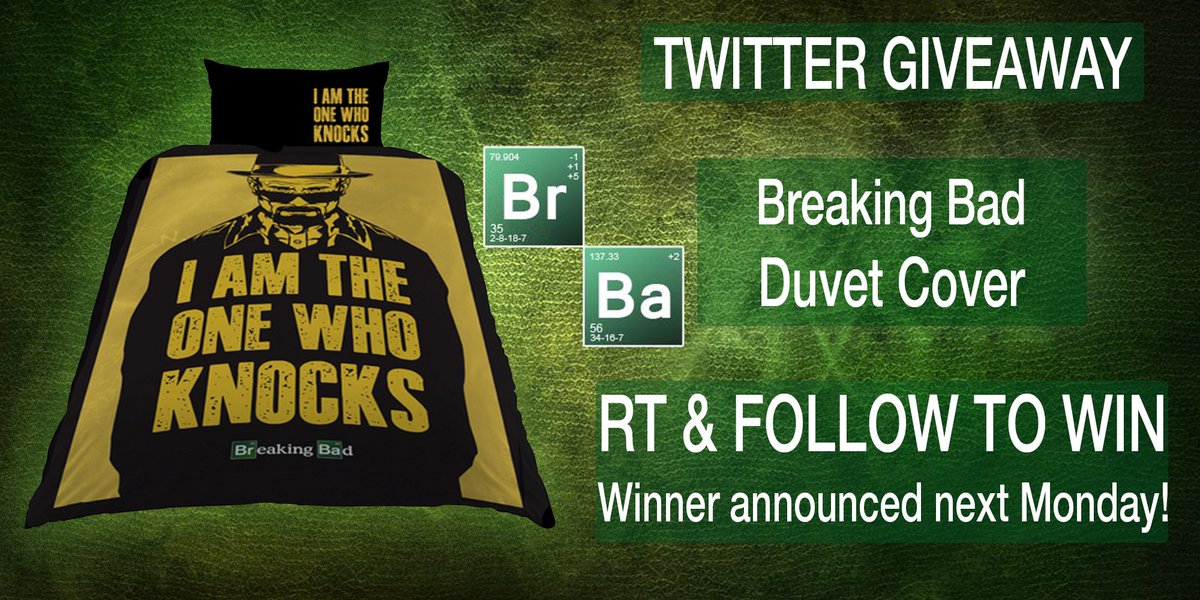 unitextiles's tweet photo. #BreakingBad Bedding Set #Giveaway! #Follow &amp; RT to #win! Ends 13/2 #competition #MondayMotivation #prize #compers #prizes #free #comp https://t.co/ykckaMYQxn