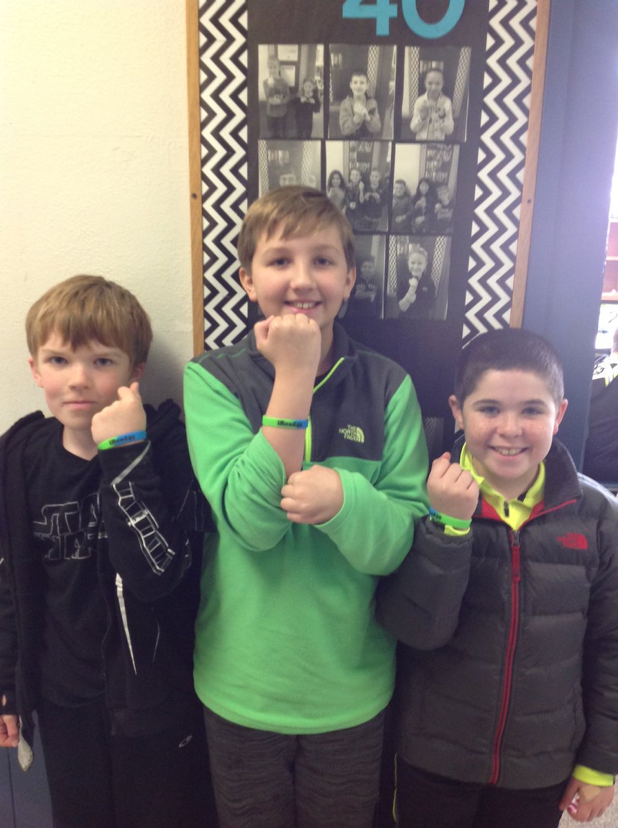 3 more 4th graders who earned their iRead40 bracelet today! #RssReads #Achieve3000