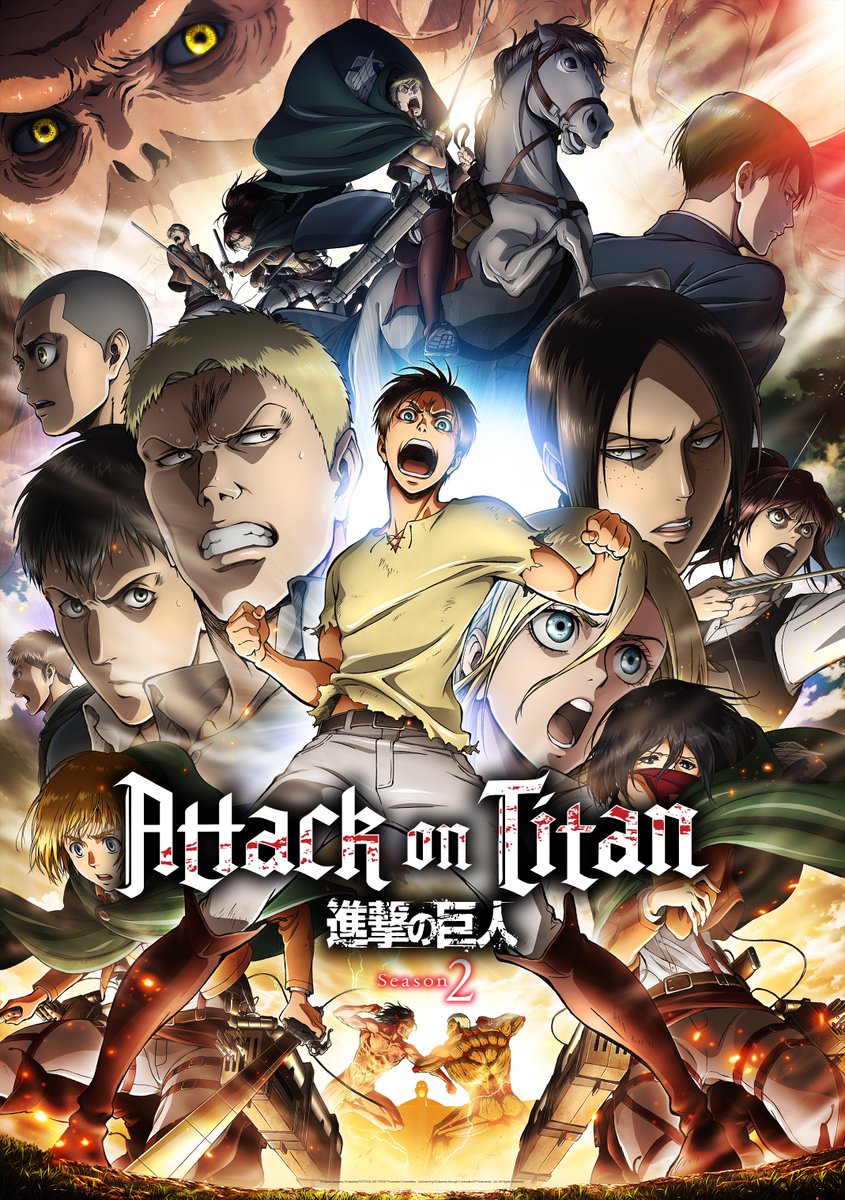 Funimation's tweet photo. Attack on Titan Season 2 is almost here! See the details on Funimation's blog here: https://t.co/1A0e5GVx9e https://t.co/TfmqXAdZpz