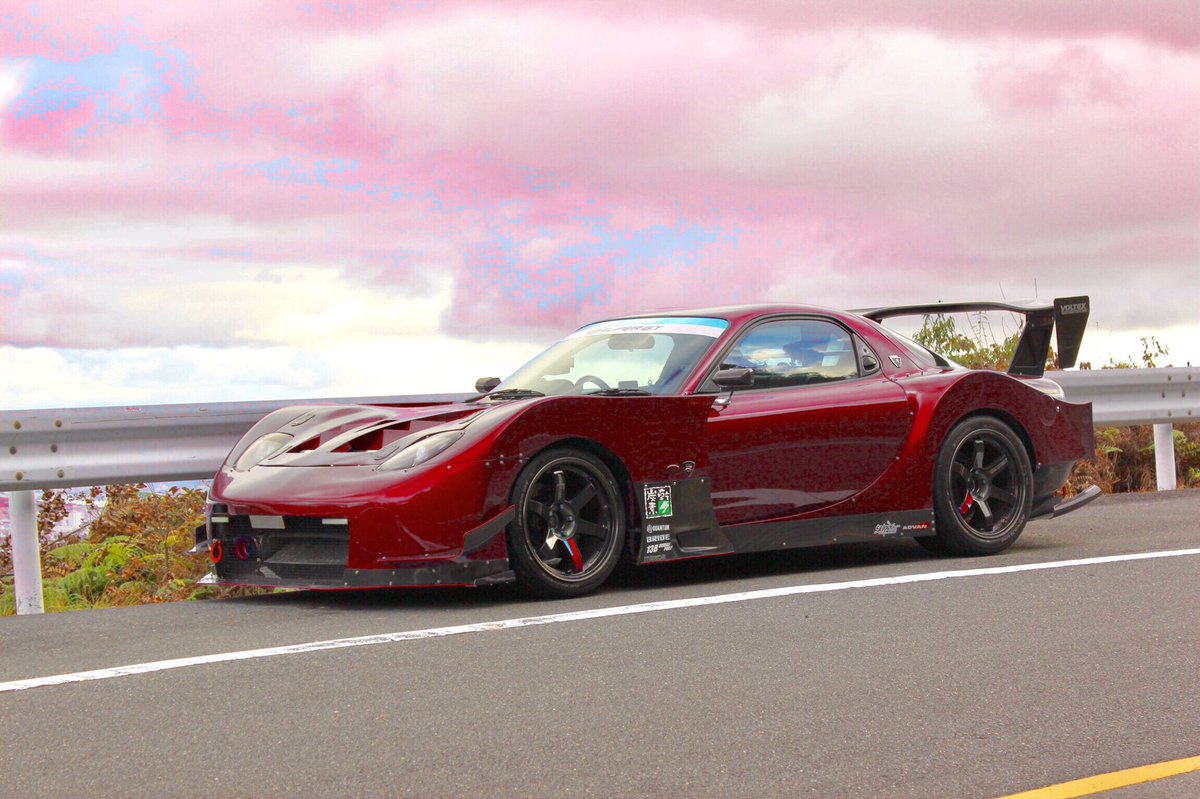 雨宮sky Rx 7 Rx7 Fd3s 色を変えてみた 赤が意外にイイ Fd3s Rx7 Fd3srx7 7day ドライカーボン Drycarbon 雨宮 雨宮gt Gt300