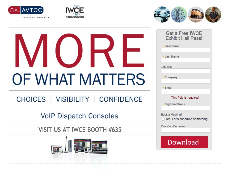 avtecinc's tweet photo. Join us during @IWCEexpo 2017 in #LasVegas - We're offering FREE exhibition hall passes for our guests: https://t.co/M2cXgAUuhy #avtecinc https://t.co/DgqcD5KpsM